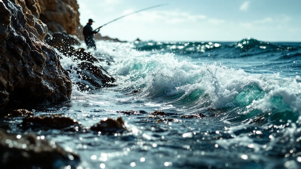 Equipo de pesca de fondo: caña, carrete y plomos